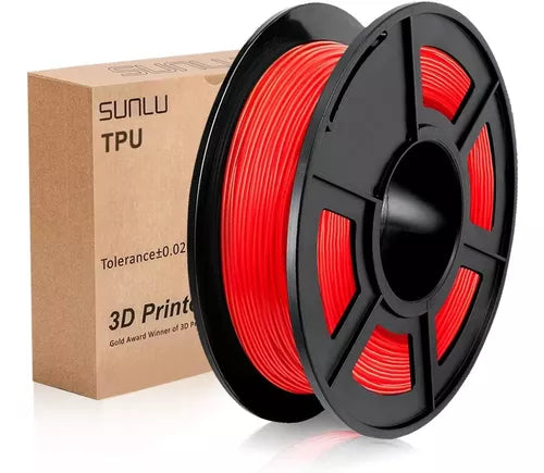 Carrete de 0.5 kg de filamento TPU Rojo