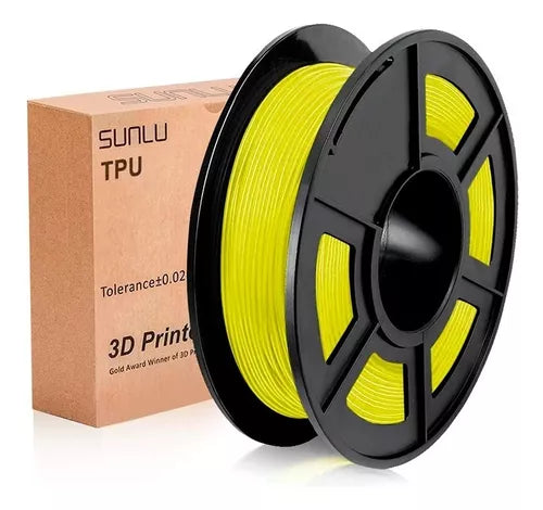 Carrete de 0.5 kg de filamento TPU Amarillo