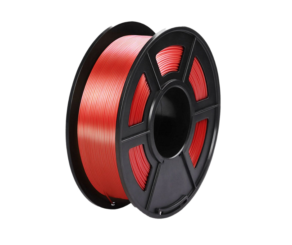 Carrete de 1 kg, Filamento PLA + Silk (Seda) rojo