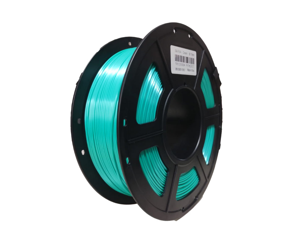 Carrete de 1 kg, Filamento PLA + Silk (Seda) Verde
